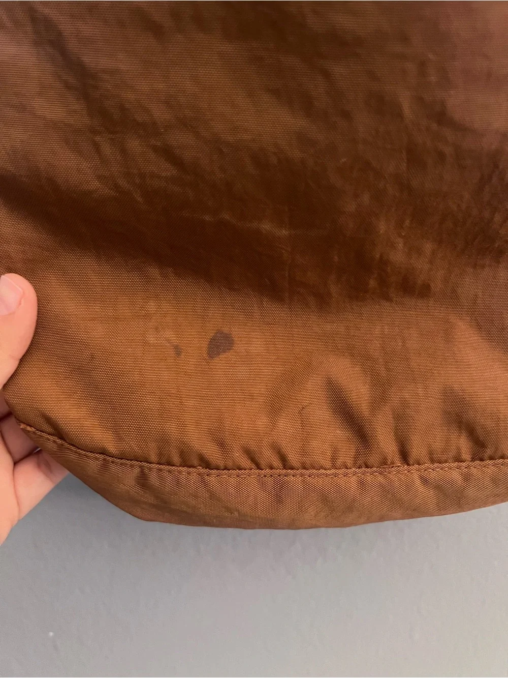 BAGGU Crescent Shoulder Bag in Brown with Black Strap